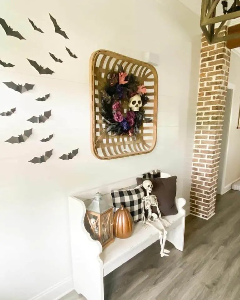 Skeleton Decor in Entryway