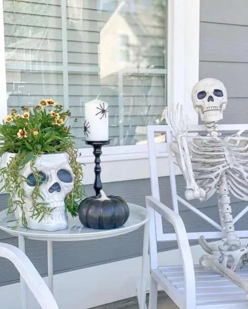 Skeleton Decor on Patio