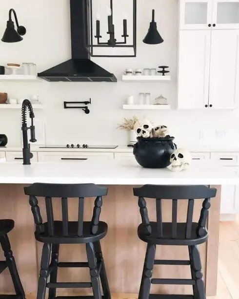 Skulls in Cauldron Display