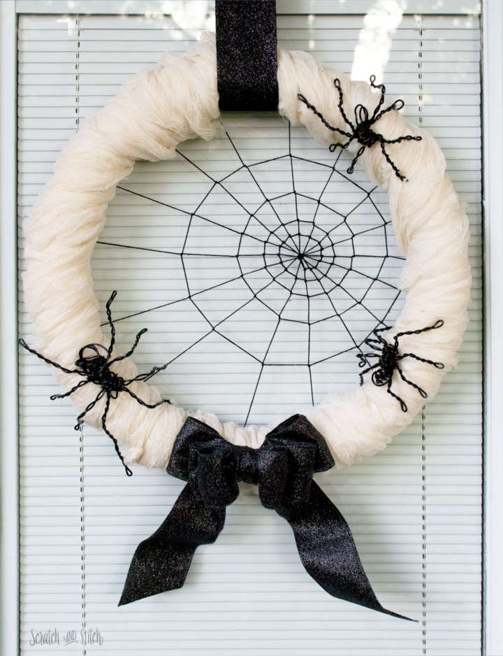 Spider Web Halloween Wreath