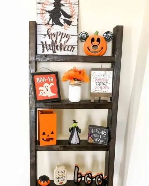 Spooky Bookshelf Decor