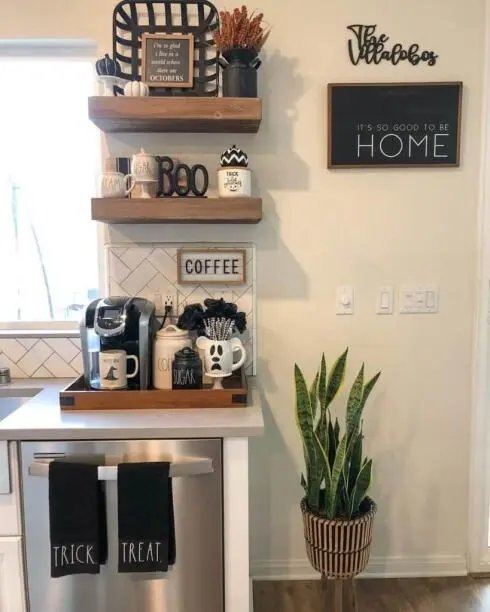 Spooky Coffee Bar Decor