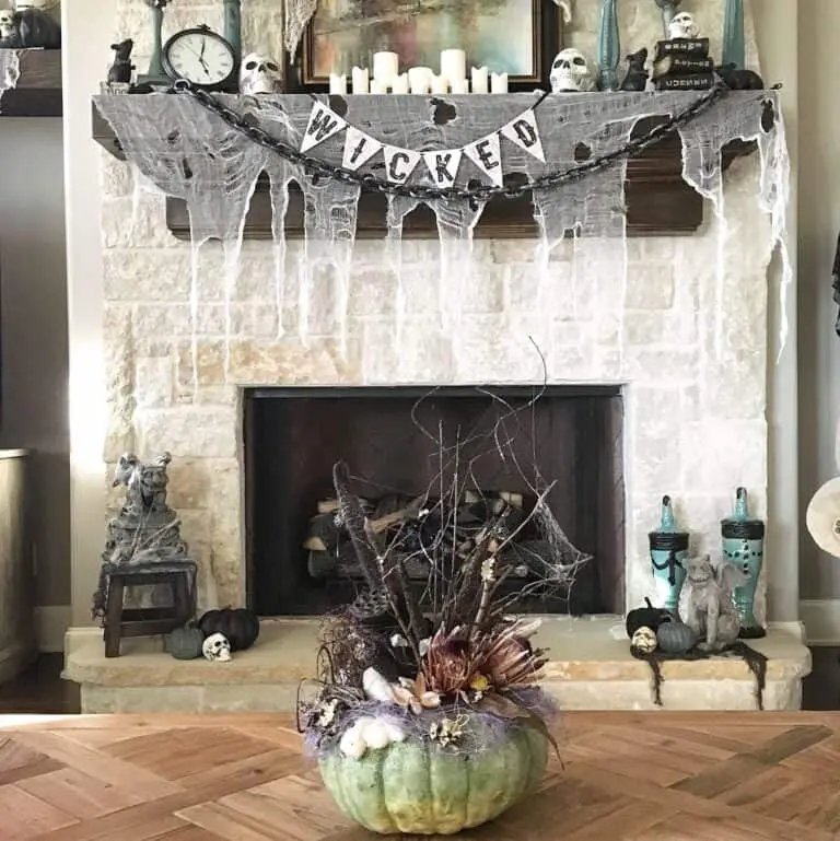 Stone Fireplace Decor