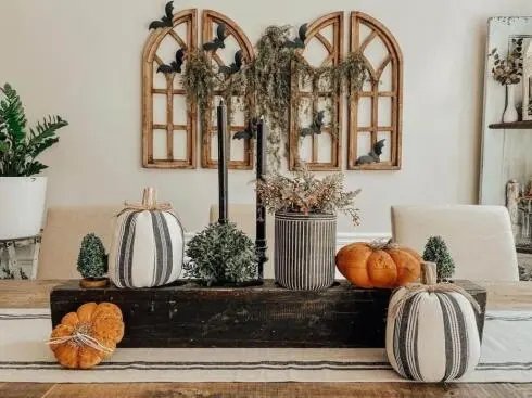Striped Pumpkin Decorations