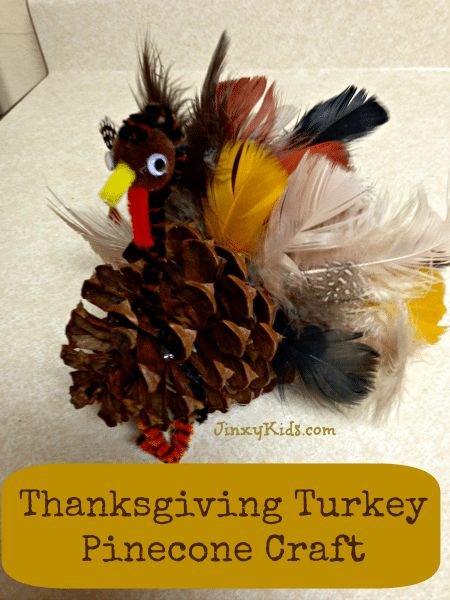Thanksgiving Pinecone Turkey Craft