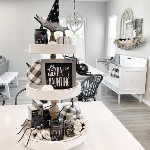 Tiered Halloween Tray Decor