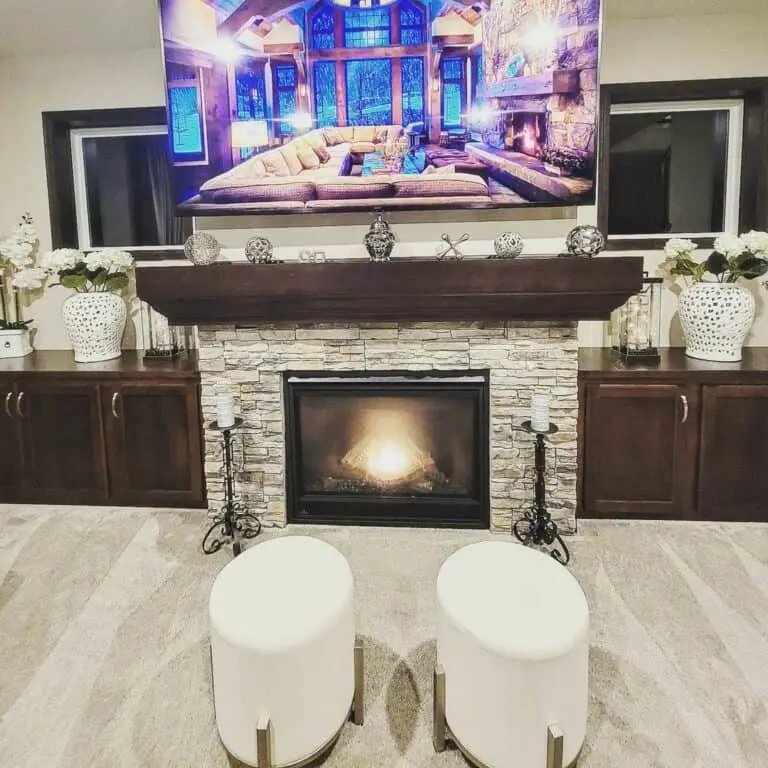 Traditional Dark Wood Living Room
