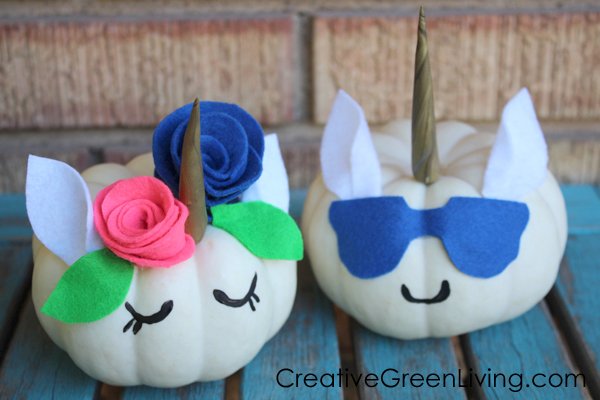Unicorn-Themed Pumpkin Craft