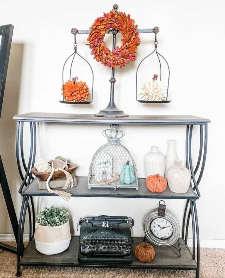 Vintage Console Table Display