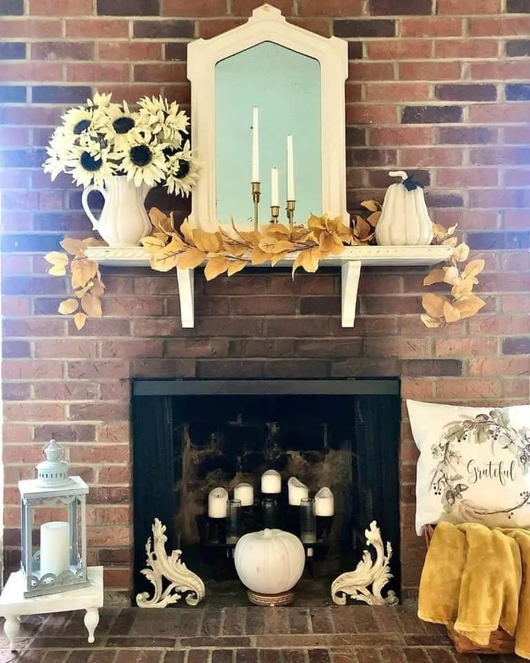 Warm Yellow Mantel Accents