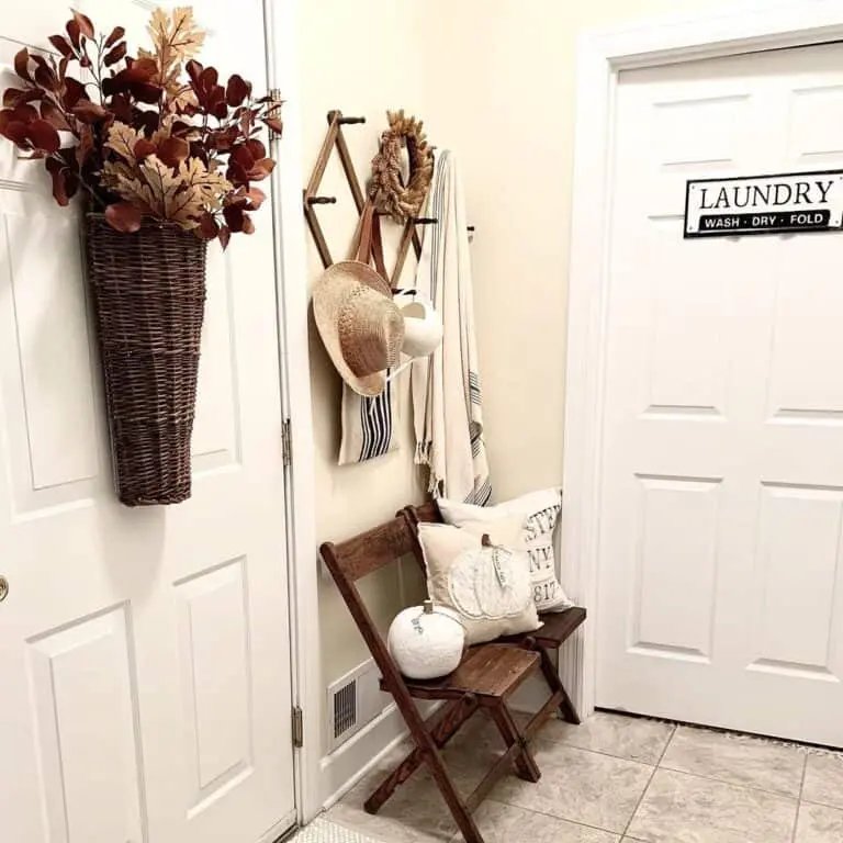 White Farmhouse Hallway Decor