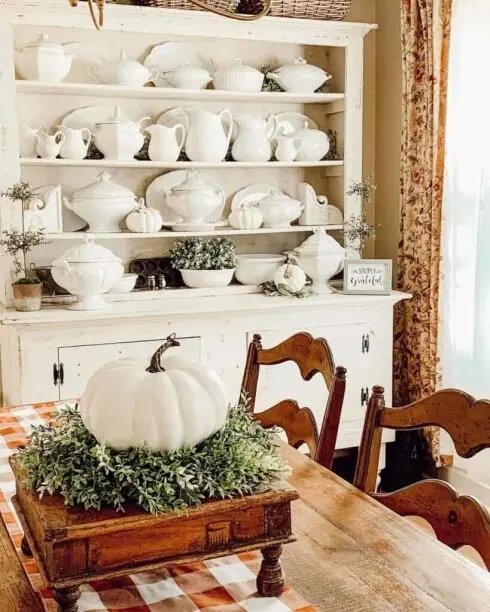 White Pumpkin Centerpiece