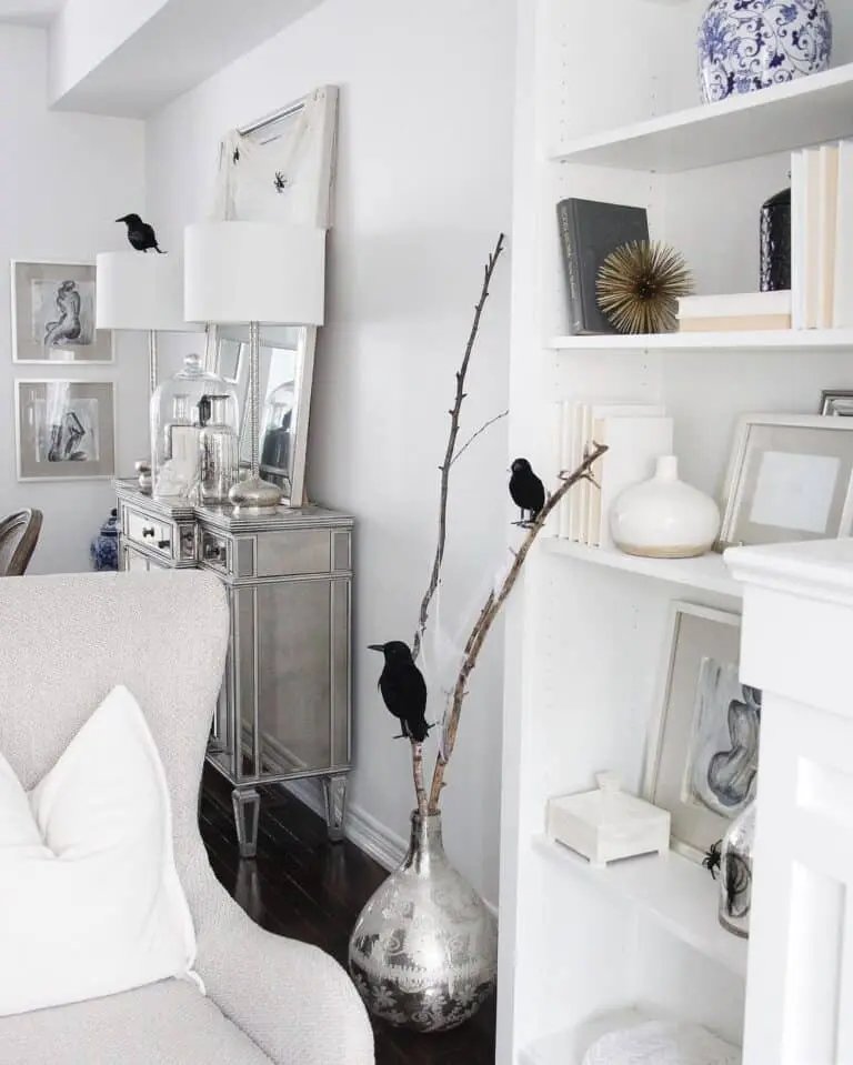 White Room with Crow Accents