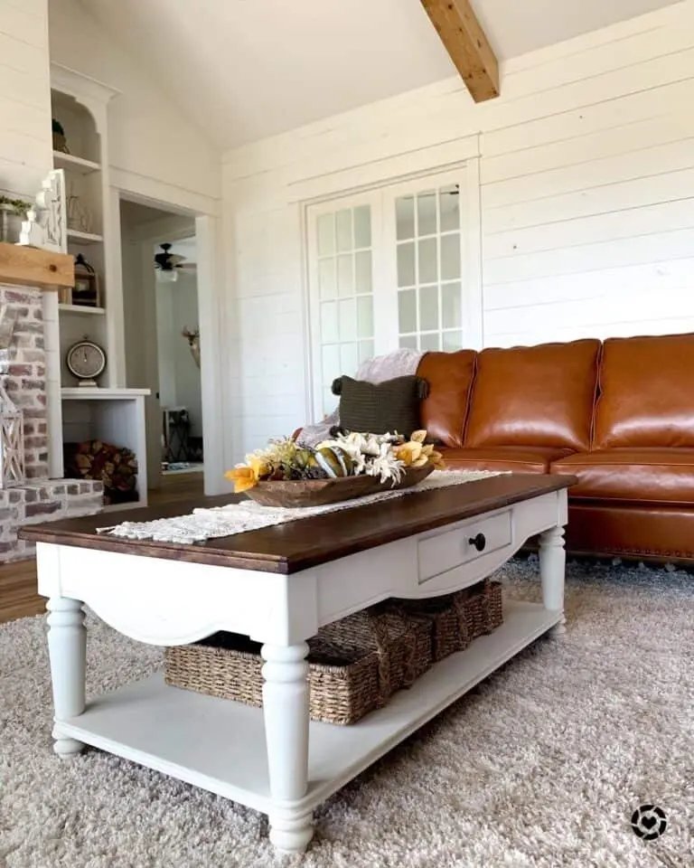 White Shiplap Living Room