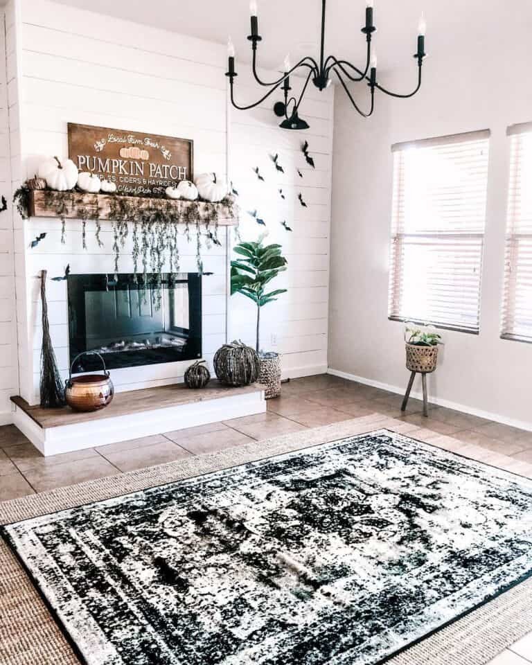 White Shiplap Wall Decor