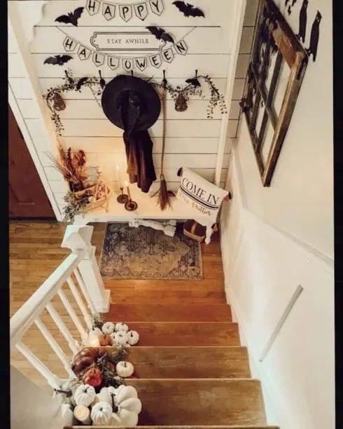 White Stairway Decorations