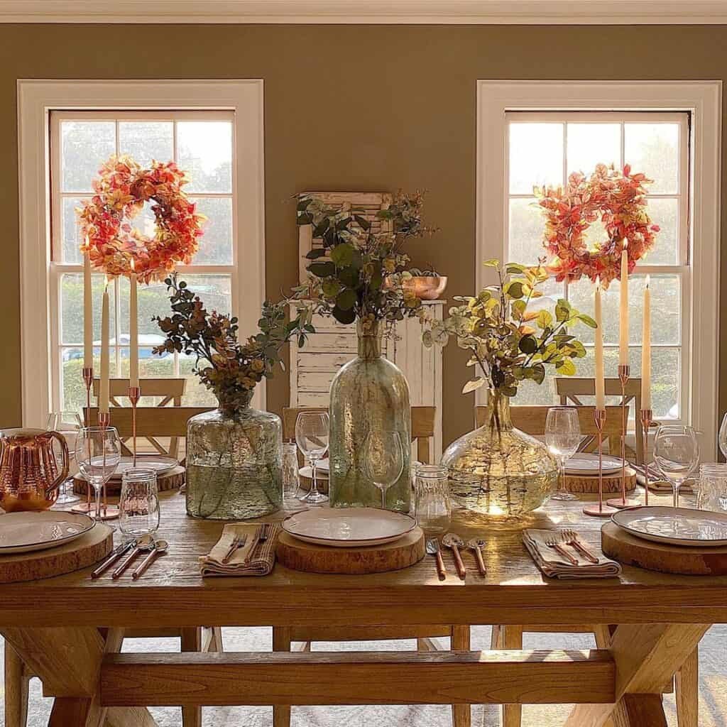 Window Fall Wreaths