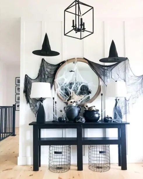 Witch-Hats and Cobweb Decor