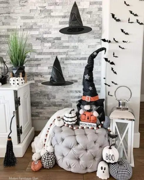 Witch Hats on Stone Wall