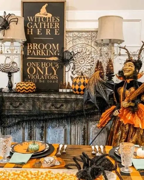 Witch Statue Dining Decor