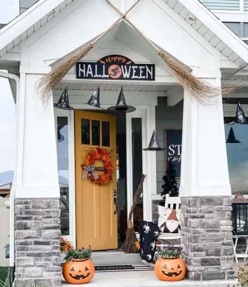 Witch-Themed Porch Decor