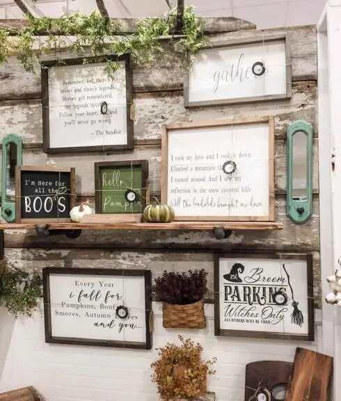 Wood Halloween Wall Signs