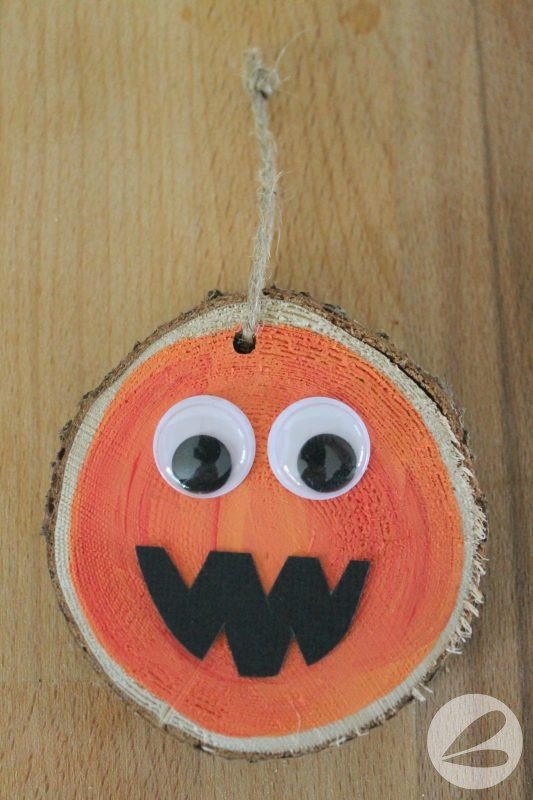 Wooden Pumpkin Ornaments