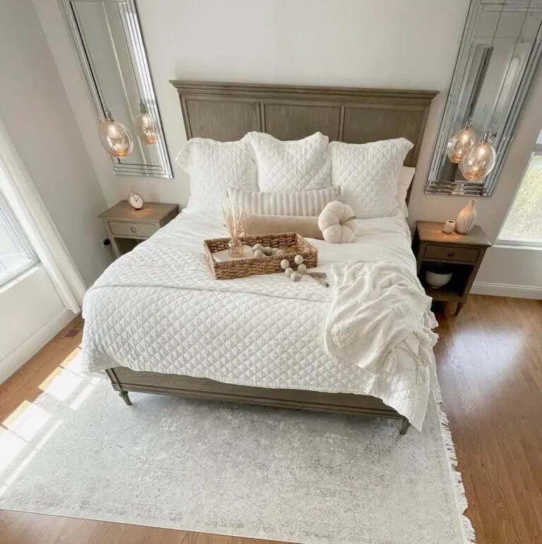 Woven Bed Tray Decor