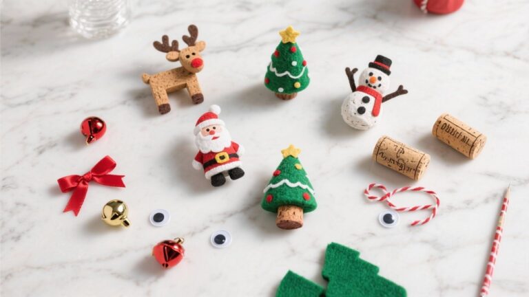 13 Cute Wine Cork Christmas Crafts DIY Ideas