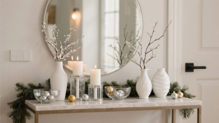 21 Christmas Entryway Table Decorating Ideas for Winter