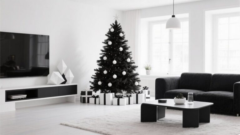 23 Modern Black and White Christmas Decorating Ideas