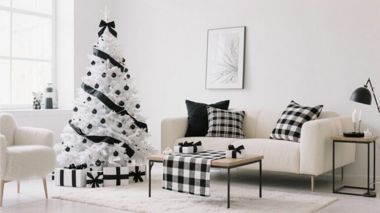 24 Black and White Plaid Christmas Decorating Ideas for Your Home