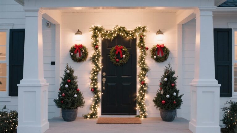 30 Festive Christmas Entryway Decorating Ideas to Welcome Guests Home