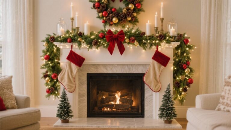 34 Christmas Mantel Decorating Ideas That Bring Holiday Cheer