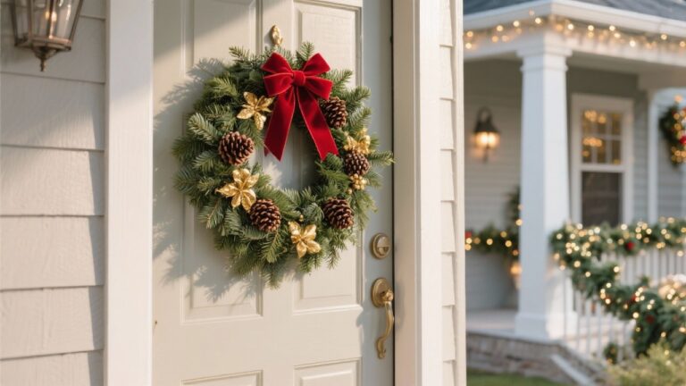 34 Festive Christmas Front Door Wreaths to Transform Your Porch