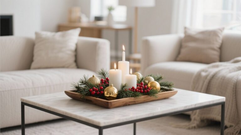 35 Christmas Coffee Table Centerpiece Ideas That'll Make Your Home Festive