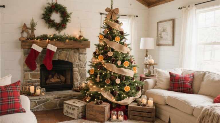 35 Cozy Farmhouse Christmas Tree Decorating Ideas for the Holidays
