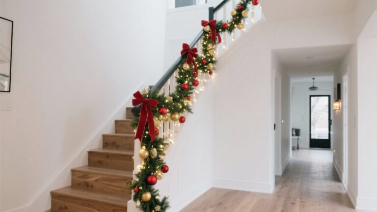 35 Stunning Christmas Staircase Decorating Ideas for Your Home