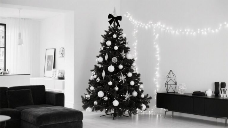 41 Black and White Christmas Tree Ideas That Look Absolutely Stunning