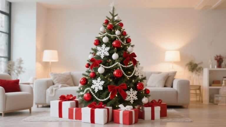 55 Stunning Red and White Christmas Tree Decor Ideas to Wow Your Guests