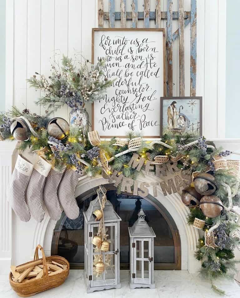 Arched Fireplace Garland