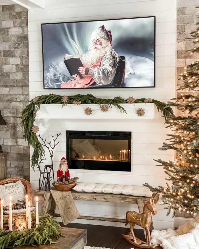 Black Deer Mantel Display