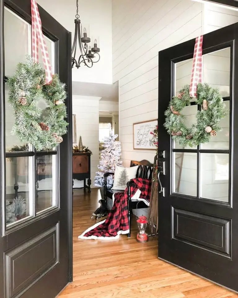 Black Door Christmas Wreaths