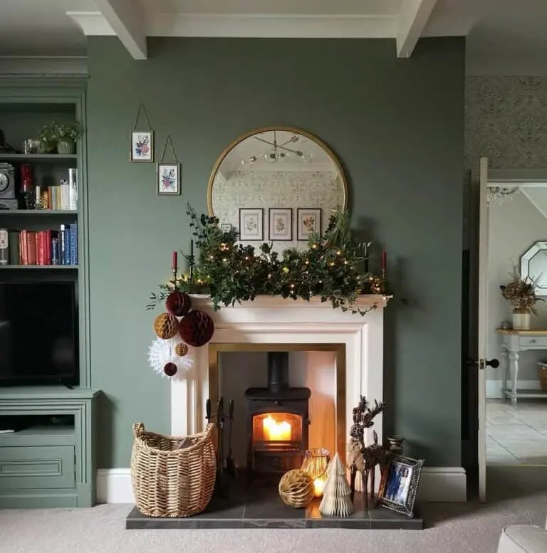 Black Fireplace Mantel