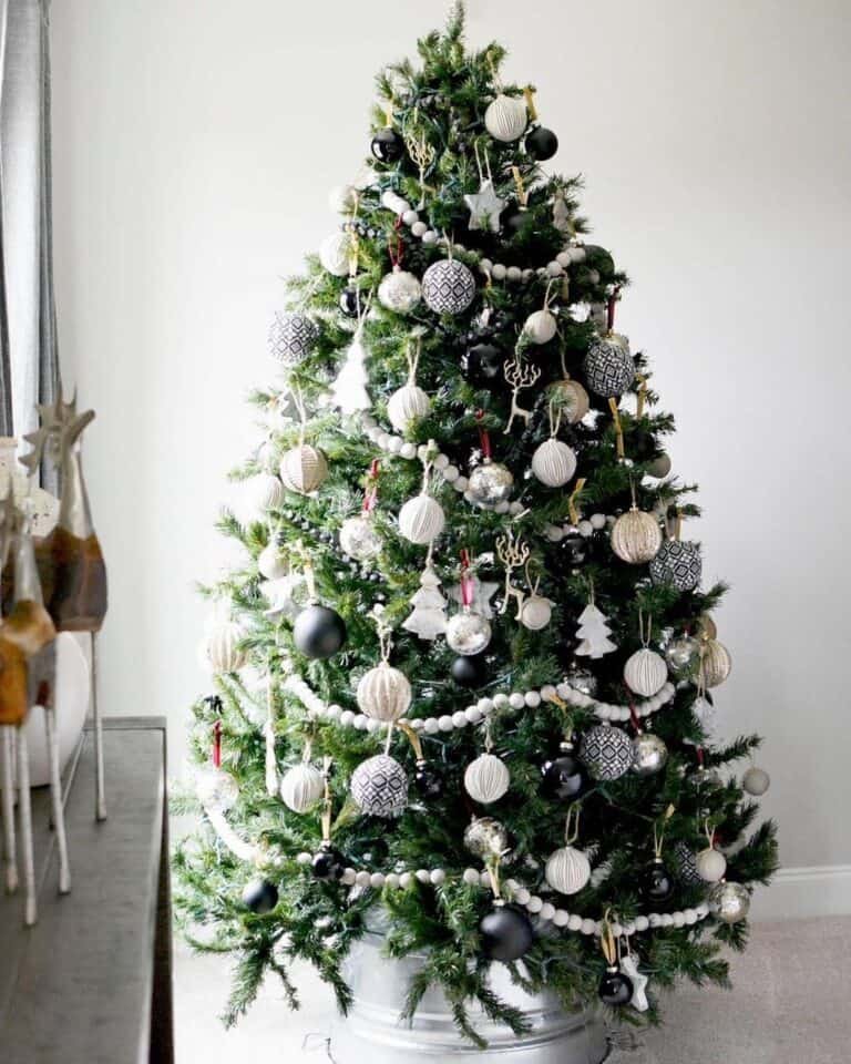 Black Silver Ornaments