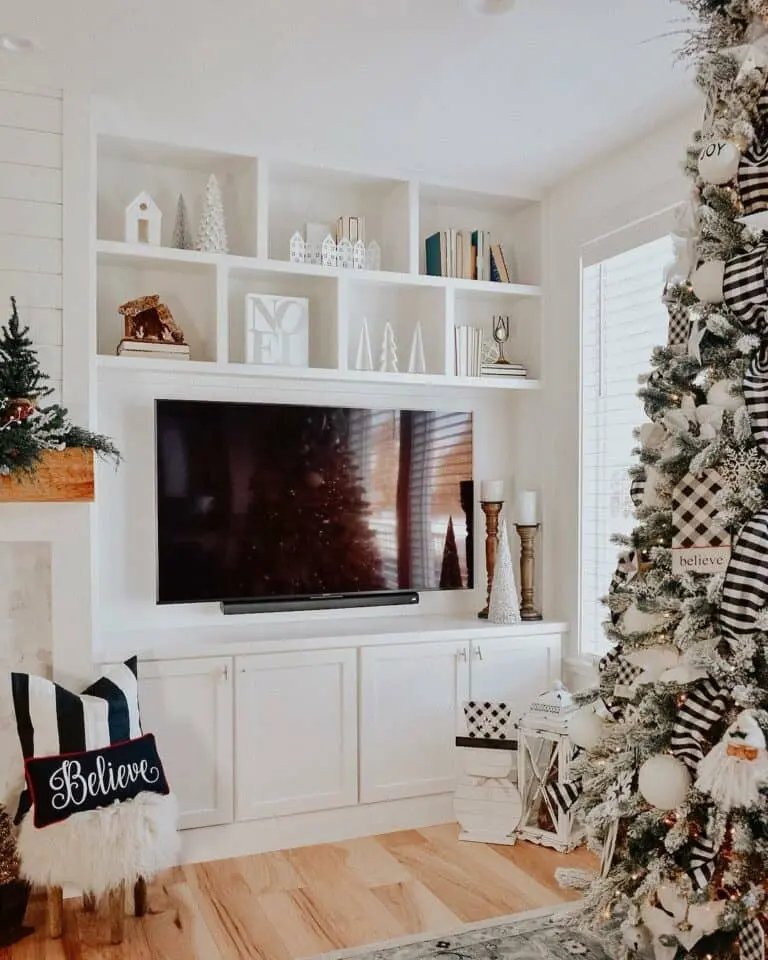 Black White Plaid Tree