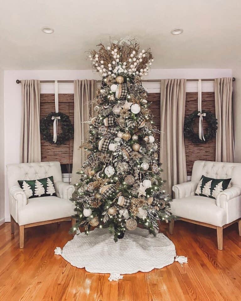 Black White Tree Topper