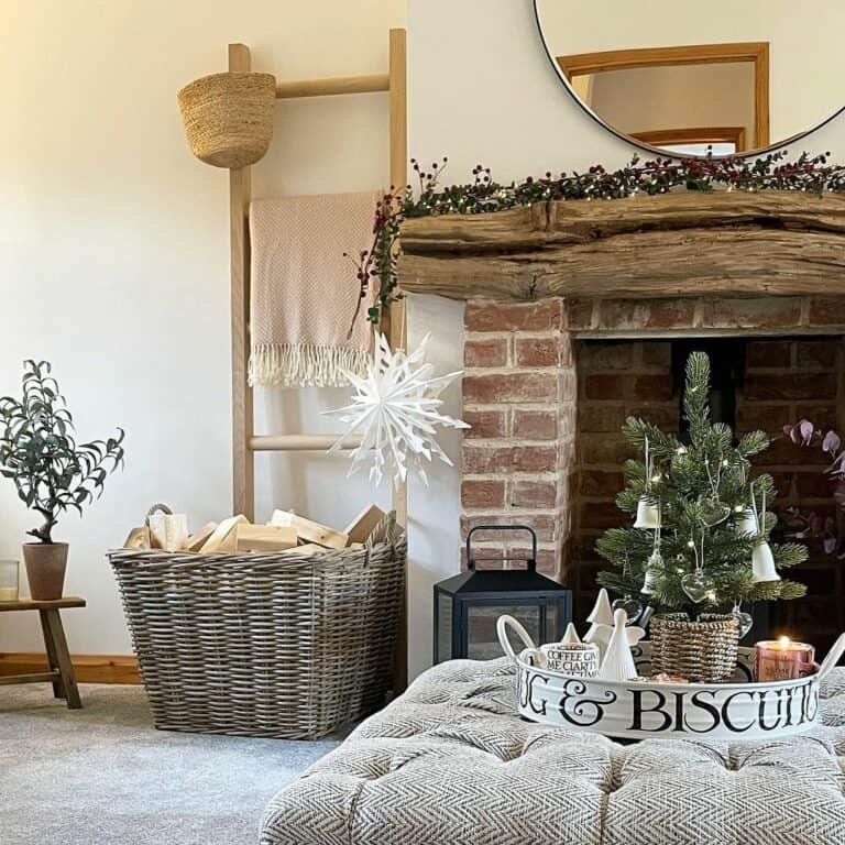 Brick Fireplace Mantle