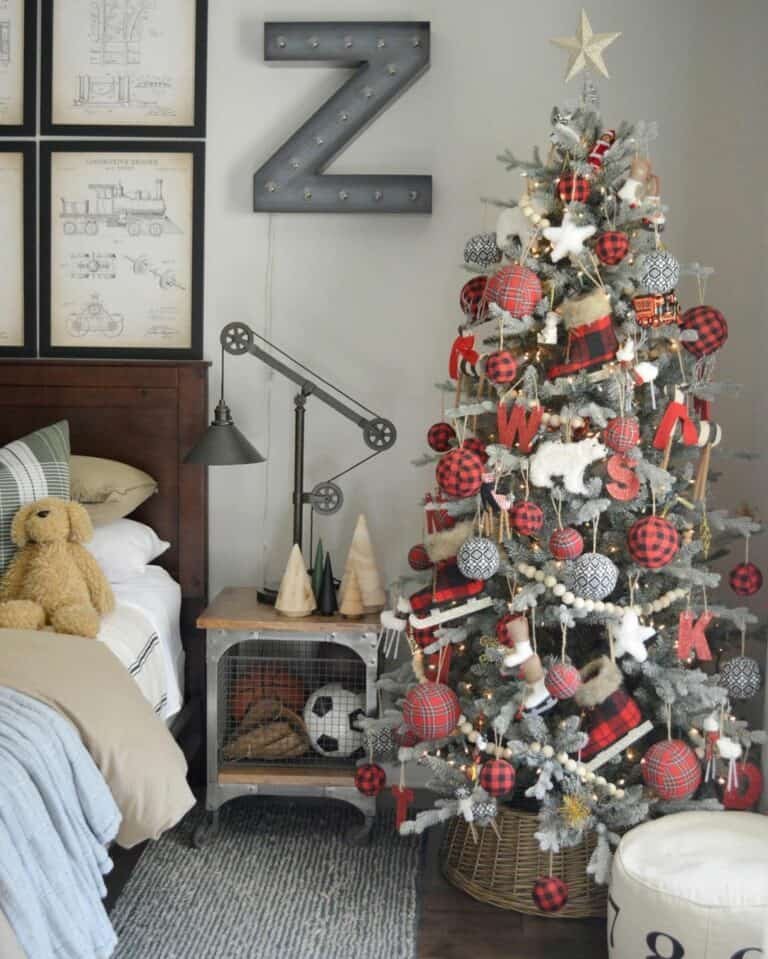 Buffalo Check Bedroom Tree