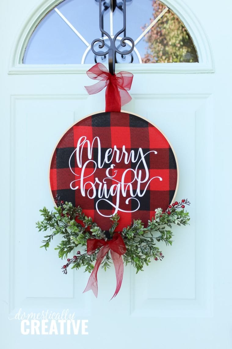 Buffalo Check Fabric Wreath